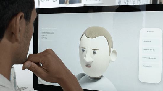 The "Neural Sculptor" App shows how a BCI could enable people to work faster than they could with their hands.